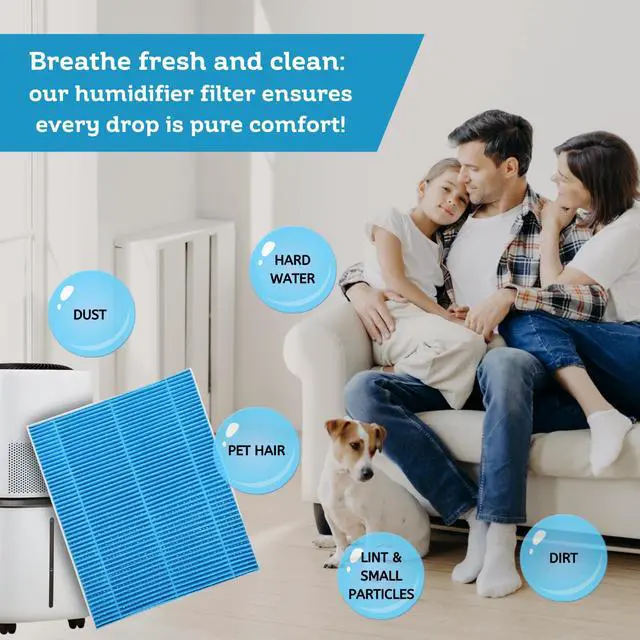 Alt view image 6 of 6 - 6000s Wick Humidifier Filter Replacement for LEVOIT Superior 6000S Smart Evaporative Humidifier, 12 Pack