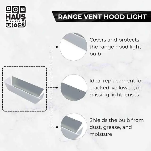 Alt view image 3 of 7 - SNTK7504000 Range Vent Hood Light Lens Compatible With Top Brands Replaces With K7613000, K7504000, K7613-000, NTK7504000, B00QW2DI8G, 949658, AP3378324