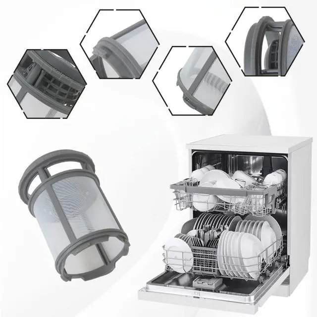 Alt view image 5 of 6 - Gray Dishwasher Pump Filter Cup Replacement W10872845 Fit for Whirlpool Dishwasher WDP350PAAW0 WDP350PAAW1, Replace 8579307, W10789806, W10789814, WPW10693534, AP6030094