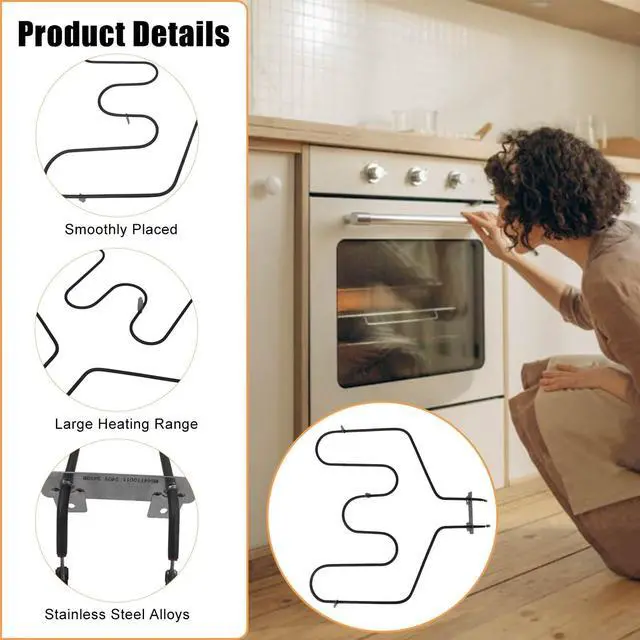 Alt view image 3 of 7 - WB44T10011 Oven Heating Element Compatible for Ge Spectra Oven,Oven Replacement Parts,3410W Stove Element Replacement
