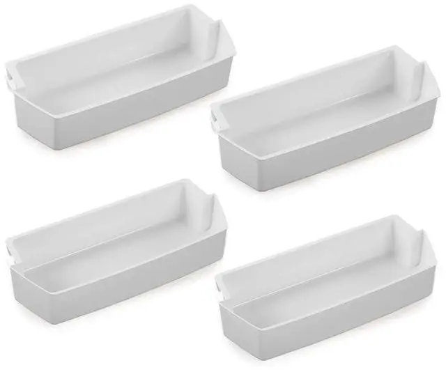 Main image of 4Pcs White Refrigerator Shelf Bin Compatible with Roper, Kitchenaid, Kirkland, Kenmore and Whirlpool 1156713, 2187172, 2187172K, 2187194, 2187194K, AP3853103, PS328468, PS986890
