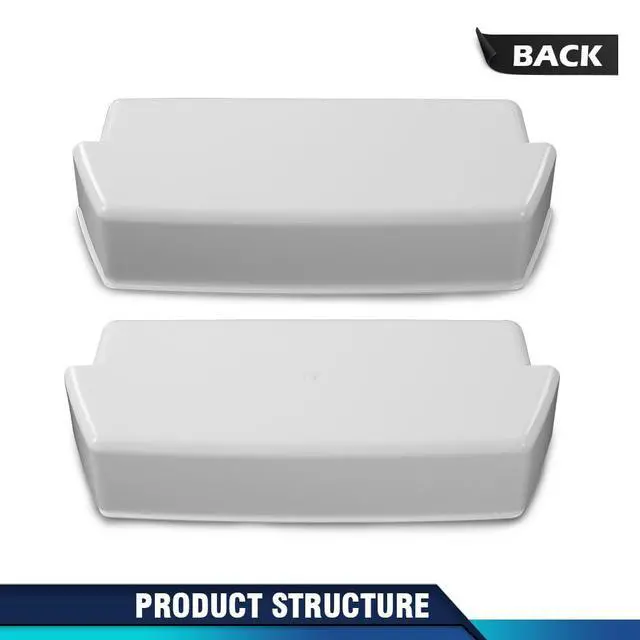 Alt view image 2 of 7 - 4Pcs White Refrigerator Shelf Bin Compatible with Roper, Kitchenaid, Kirkland, Kenmore and Whirlpool 1156713, 2187172, 2187172K, 2187194, 2187194K, AP3853103, PS328468, PS986890