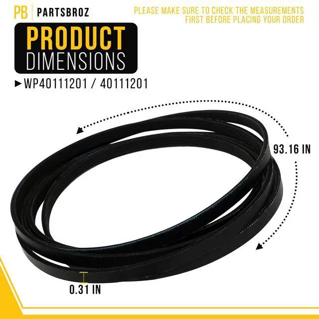 Alt view image 2 of 7 - Dryer Belt Drive for Maytag MDE2706AYW