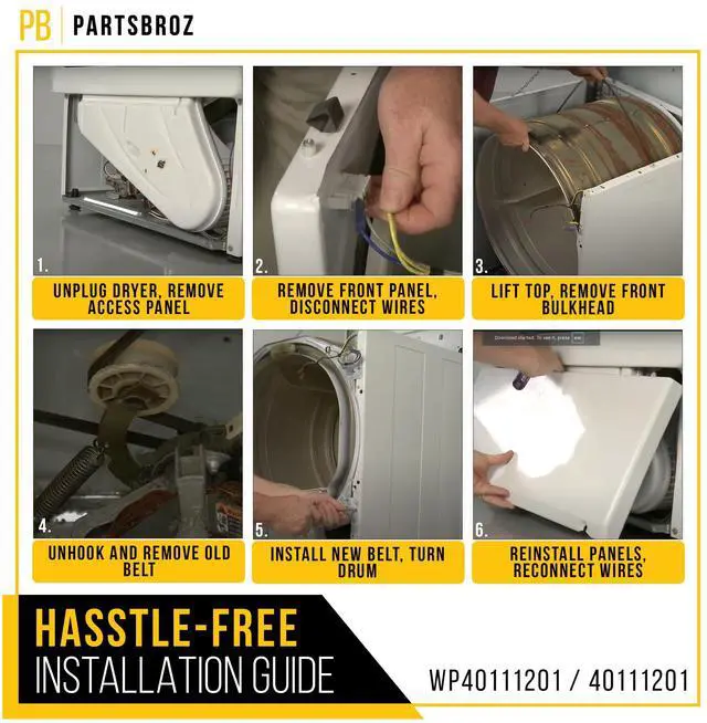 Alt view image 6 of 7 - Dryer Belt Drive for Maytag MDE2706AYW