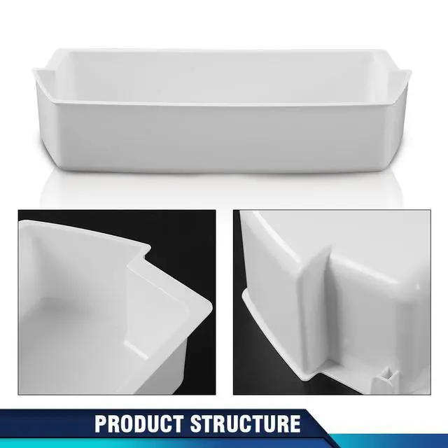 Alt view image 5 of 7 - 4Pcs White Refrigerator Shelf Bin Compatible with Roper, Kitchenaid, Kirkland, Kenmore and Whirlpool 1156713, 2187172, 2187172K, 2187194, 2187194K, AP3853103, PS328468, PS986890