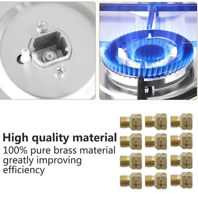 Alt view image 5 of 7 - Professional 12x Brass GRLP4 LP Gas Conversion Kit | Propane Orifice | Gas To Propane Conversion Kit Fit for Frigidaire/Kenmore/Electrolux/Range/Cooktop/Stove With Instruction