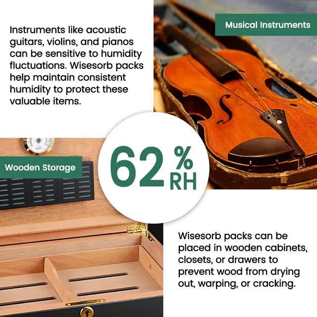 Alt view image 6 of 6 - 62% Two-Way Humidity Control Packs, 67 Gram 25 Pack for Storing 1 lb, Size 67 Moisture Control Packets Individually Wrapped, Humidifier Packs for Storage Containers