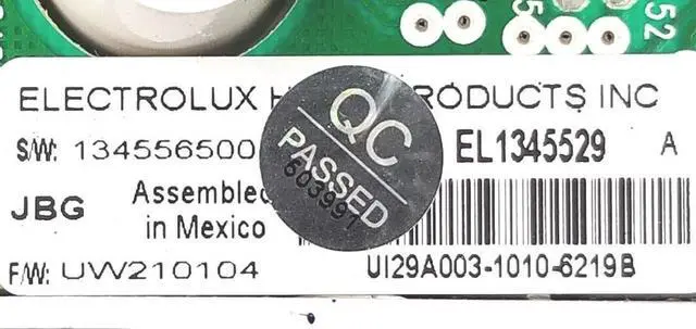 Alt view image 2 of 3 - Replacement for Frigidaire Washer Control 134556500 EL1345529