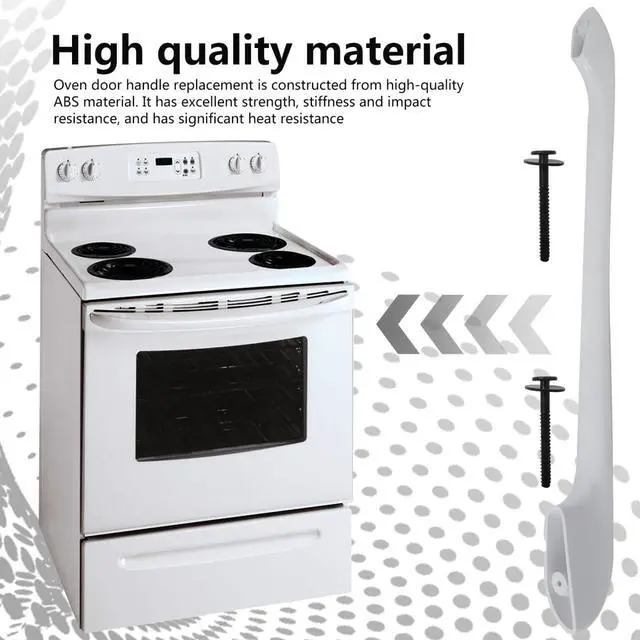Alt view image 3 of 5 - Updated 316443601,AP3906094,1157492 Range Oven Stove Door Handle Fit for Frigidaire Kenmore Electrolux 790.78629406 790.78632602 790.78639600 790.78639601 790.78639602 790.78639603(White)