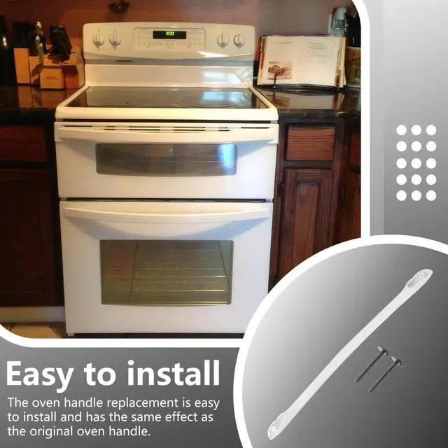 Alt view image 5 of 5 - Updated 316443601,AP3906094,1157492 Range Oven Stove Door Handle Fit for Frigidaire Kenmore Electrolux 790.78629406 790.78632602 790.78639600 790.78639601 790.78639602 790.78639603(White)