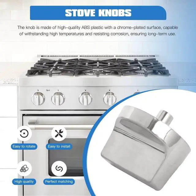 Alt view image 4 of 7 - Stove Control Knob Set W11366438 Fit for Whirlpool, Fit for Maytag, Fit for KitchenAid, Fit for Jenn-Air, Fit for Amana, Fit for Magic Chef - 5 Pack, Easy Push-On Installation