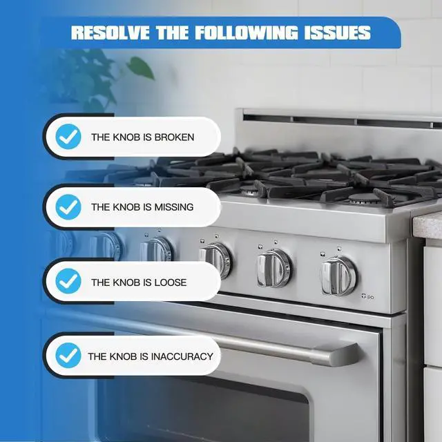 Alt view image 5 of 7 - Stove Control Knob Set W11366438 Fit for Whirlpool, Fit for Maytag, Fit for KitchenAid, Fit for Jenn-Air, Fit for Amana, Fit for Magic Chef - 5 Pack, Easy Push-On Installation