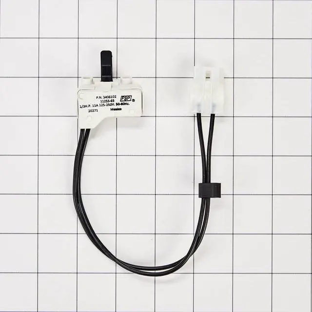 Alt view image 2 of 4 - Whirlpool WP3406102 OEM Dryer Door Switch Assembly Replacement Part