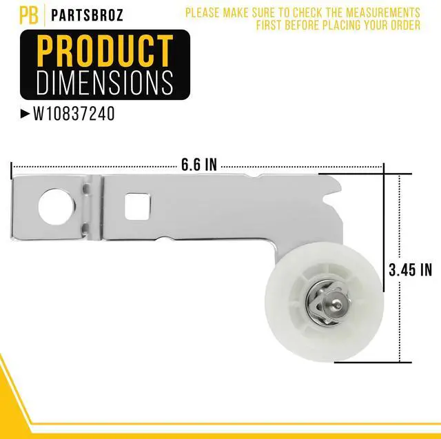 Alt view image 2 of 7 - Dryer Idler Pulley for Whirlpool WED75HEFW1