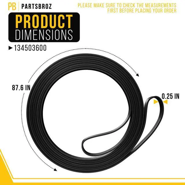 Alt view image 2 of 7 - Dryer Belt for Frigidaire GLER642AS3