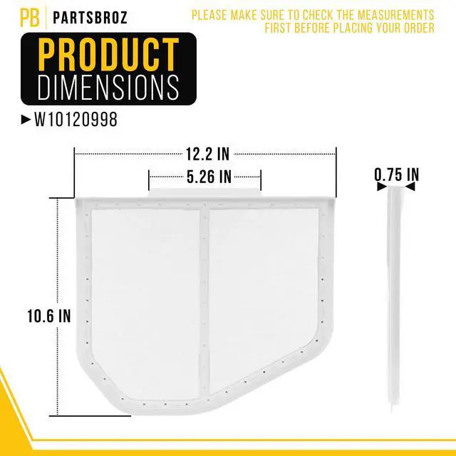 Alt view image 2 of 7 - Dryer Lint Filter Screen for Whirlpool WED5100HC1