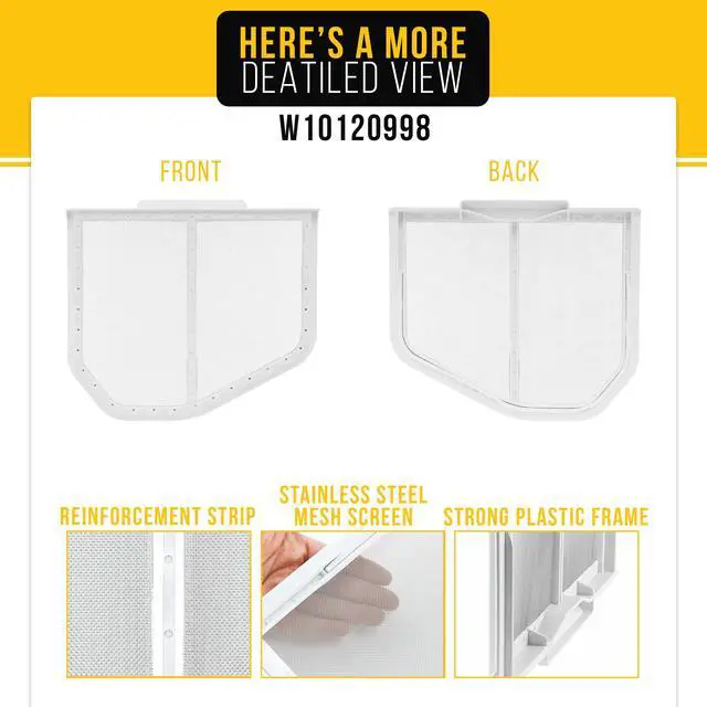 Alt view image 3 of 7 - Dryer Lint Filter Screen for Whirlpool WED5100HC1