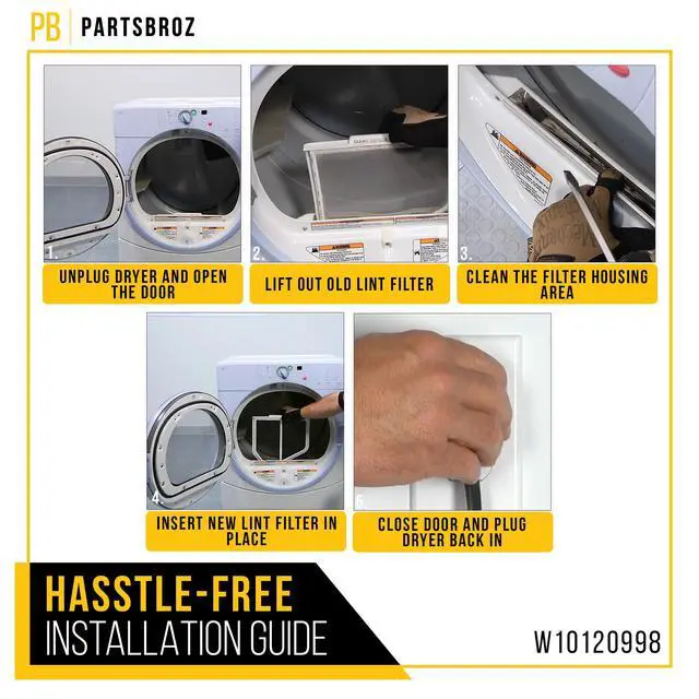 Alt view image 6 of 7 - Dryer Lint Filter Screen for Whirlpool WED5100HC1