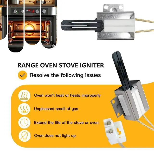 Alt view image 3 of 7 - New 316489403 Gas Oven Igniter for Frigidaire LGGF3043 LGGF3043KFA LGGF3043KFB LGGF3043KFC LGGF3043KFD LGGF3043KFE LGGF3043KFF LGGF3043KFG LGGF3043KFH LGGF3043KFJ LGGF3043KFK LGG,Update by