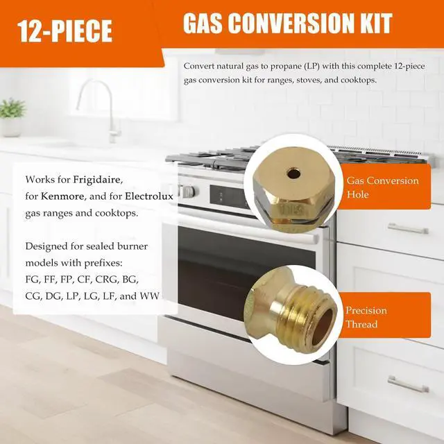 Alt view image 2 of 6 - AP5608114, 318565427 GRLP4 LP Natural Gas to Propane Conversion Kit Fit for FFGC3026SWC, FFGC3026SWD,FFGF3047LSJ,CGGF3032MFD,FFGF3052TWB,GCRG3038ADC