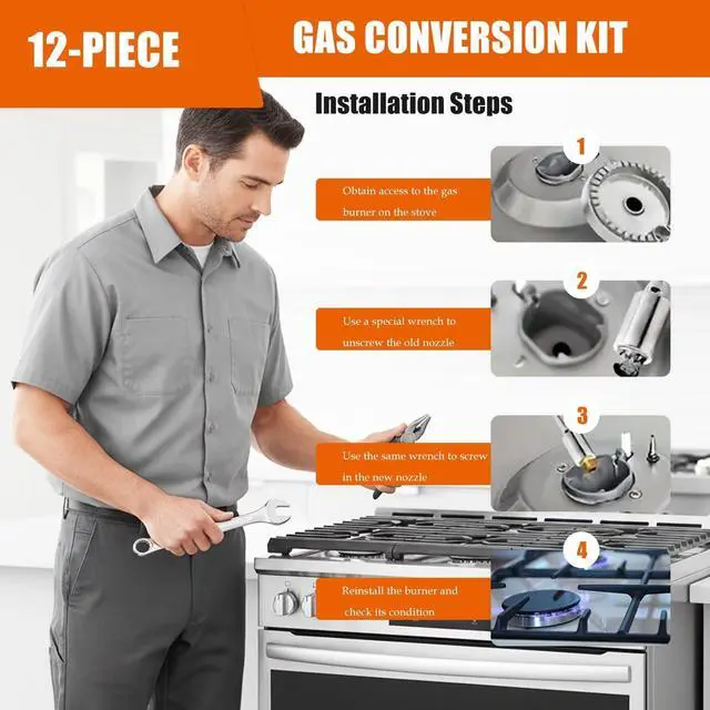 Alt view image 5 of 6 - AP5608114, 318565427 GRLP4 LP Natural Gas to Propane Conversion Kit Fit for FFGC3026SWC, FFGC3026SWD,FFGF3047LSJ,CGGF3032MFD,FFGF3052TWB,GCRG3038ADC