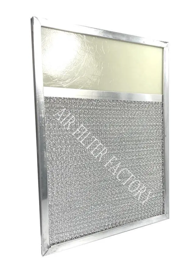 Alt view image 2 of 6 - 10 x 11-7/8 x 3/32 Inches Range Hood Aluminum Lens Grease Filters 2-Pack