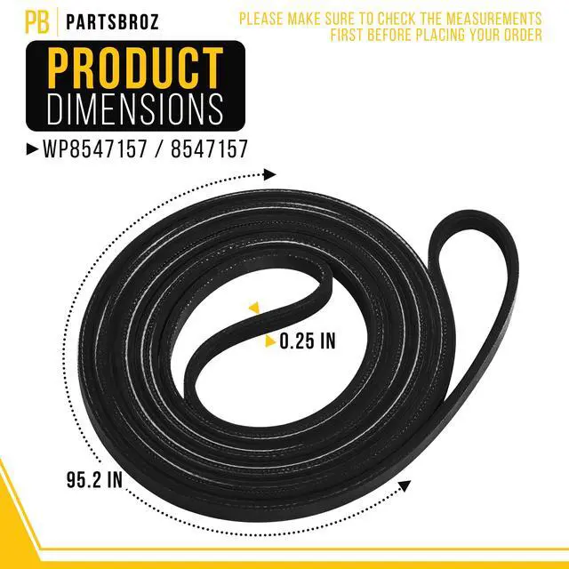 Alt view image 2 of 7 - Dryer Belt for Kenmore 110.78062801