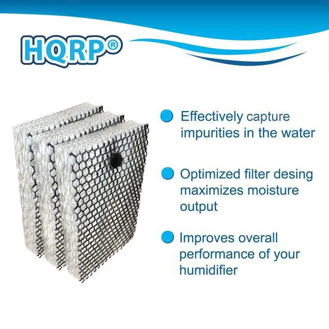 Alt view image 2 of 7 - 6-Pack Humidifier Filters Compatible with Holmes HWF100, HWF100CS Type E, BWF100, BWF100CS, HF235, H100-3-5, 9000221, 9000241, 9000511 Replacement