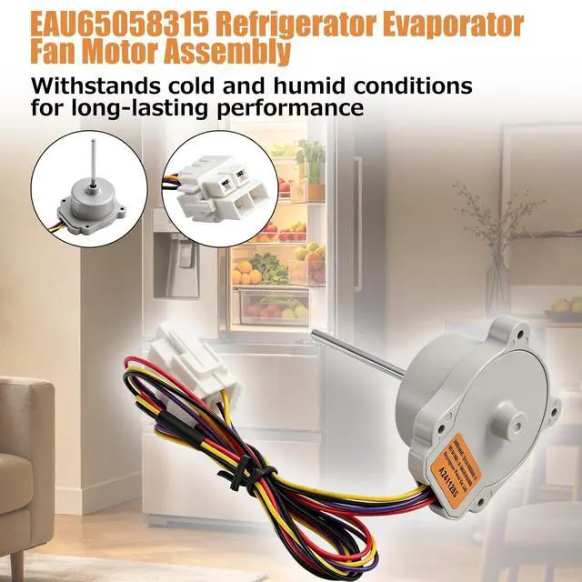 Alt view image 2 of 6 - EAU65058315 Refrigerator Evaporator Fan Motor Assembly DC12V 1A Compatible with LG & Kenmore Refrigerators LFCS22520S LFX25973D LFX25974ST LFC21776ST, EAU63103209 AP7211789 PS17308826