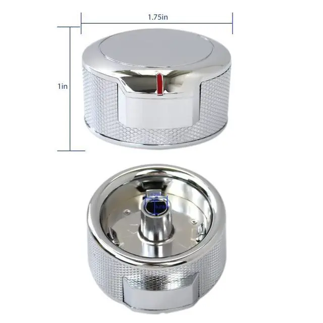 Alt view image 2 of 7 - W11156487 Range Knob Compatible for KitchenAid KFED500EBL03, KFED500EBS00, KFED500EBS03, KFED500EBS05, KFED500ESS03, KFED500ESS05, KFED500EWH03, KFED500EWH05