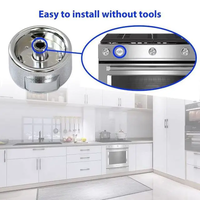 Alt view image 4 of 7 - W11156487 Range Knob Compatible for KitchenAid KFED500EBL03, KFED500EBS00, KFED500EBS03, KFED500EBS05, KFED500ESS03, KFED500ESS05, KFED500EWH03, KFED500EWH05
