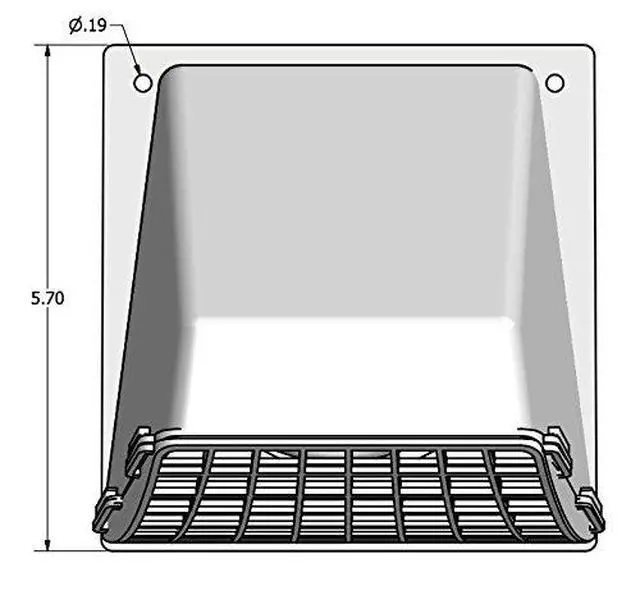 Alt view image 6 of 6 - Industries 1471W Dryer Vent Hood with Removable Screen, 4 In., White - 531032