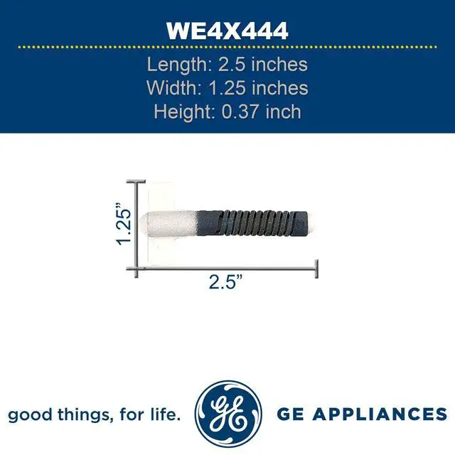 Alt view image 3 of 3 - GE Appliances WE4X444 Genuine OEM Burner Igniter for Dryers