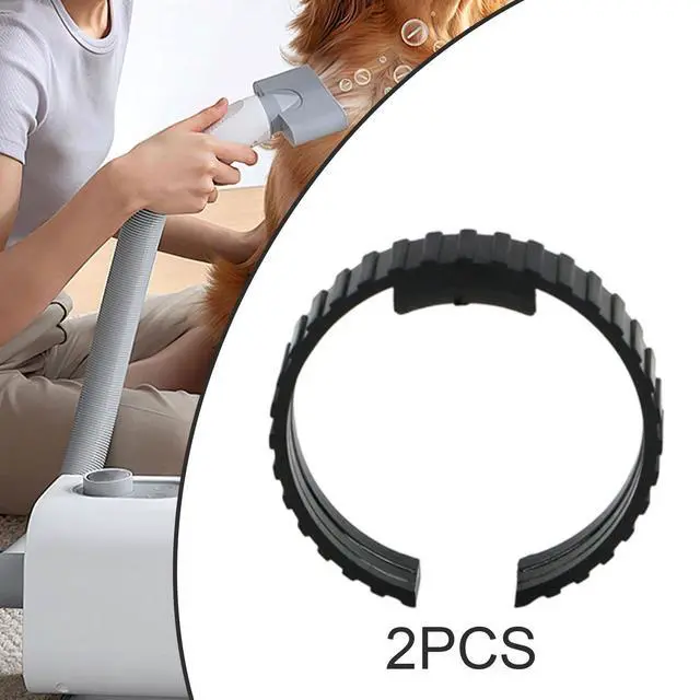 Alt view image 6 of 7 - 2 Pieces Dryer Hose Spare Rings, Pet Dryer Hose Clamps Wear Resistant Pipe Joint Clamp Replacement Pet Blower Accessory, Style C