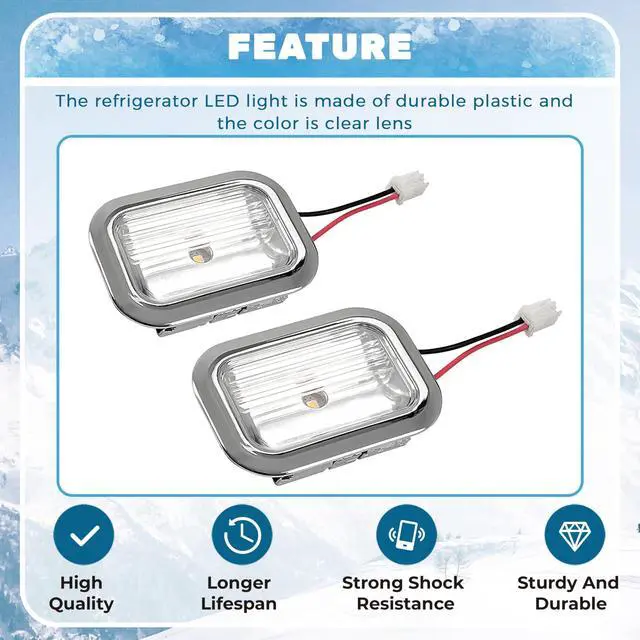 Alt view image 4 of 7 - W11462342 Refrigerator LED Light Compatible With Whirlpool Kenmore Refrigerator Replacement For W11683242 W11130208 AP6262381 WPW10637153 W10758333 Clear Lens 2Pcs