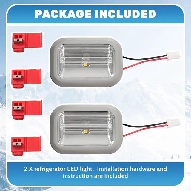 Alt view image 6 of 7 - W11462342 Refrigerator LED Light Compatible With Whirlpool Kenmore Refrigerator Replacement For W11683242 W11130208 AP6262381 WPW10637153 W10758333 Clear Lens 2Pcs