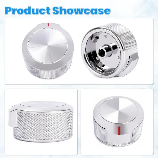 Alt view image 3 of 7 - W11156487 W10823529 Oven Stove Knobs Compatible with Whirlpool KitchenAid Replacement for PS12347719 AP6285576 4546228 Stove Range Knob ABS Plastic Chrome