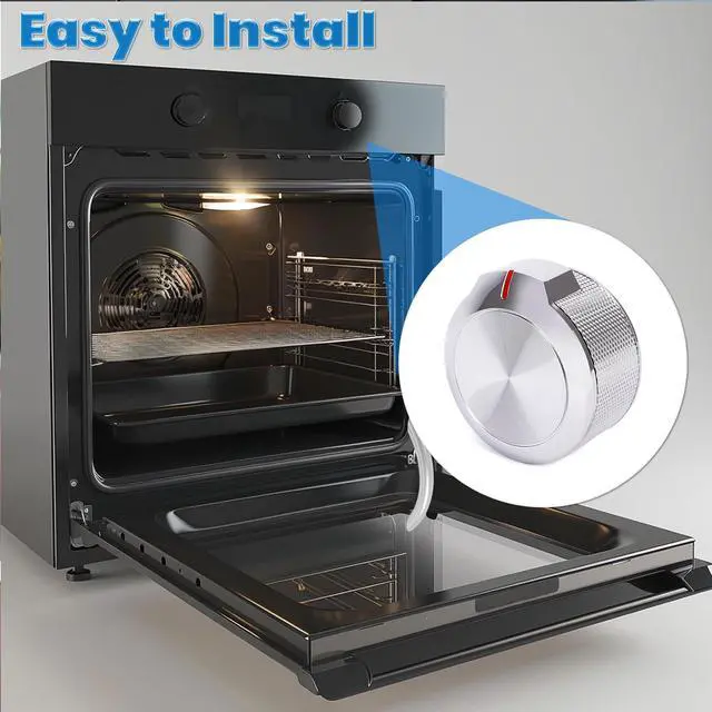 Alt view image 5 of 7 - W11156487 W10823529 Oven Stove Knobs Compatible with Whirlpool KitchenAid Replacement for PS12347719 AP6285576 4546228 Stove Range Knob ABS Plastic Chrome