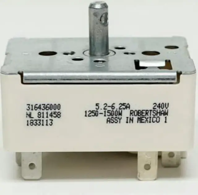Alt view image 2 of 4 - Infinite Burner Switch Replacement For Frigidaire FFEF3015ZWC FEF389WECD FFEF3048LSM FFEF3050LSH FFEF3050LSJ FFEF3050LSK FFEF3050LSM FFEF3050LSN FFEF3050LSP FFEF3050LSR Electric Range - Oven/Stove