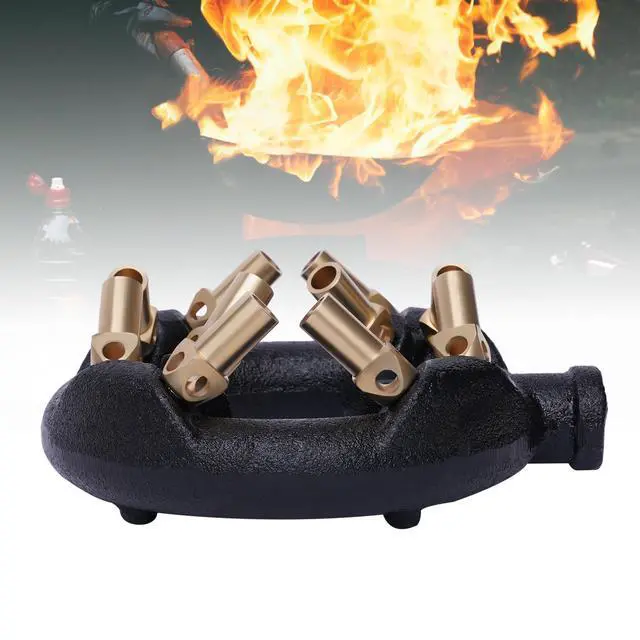 Alt view image 4 of 7 - 10 Tips Jet Burner Natural Gas Propane Jet Burner Round Brass Nozzle Jet Burner Kitchen Stove Burner with 10 Head for Fryer Boiler Wok Home Hotel Restaurant (10 Tips)