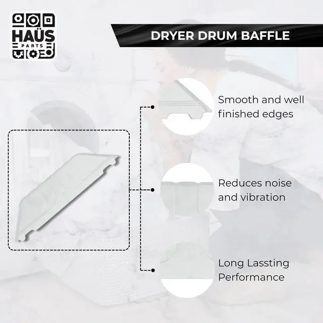 Alt view image 5 of 6 - wp33002032 Tall Dryer Drum Baffle Replacement Compatible with Whirlpool, Maytag, KitchenAid Replaces WP33002032, 33001756, AP6007958, WP33002032VP, PS11741085 (1-Pack)