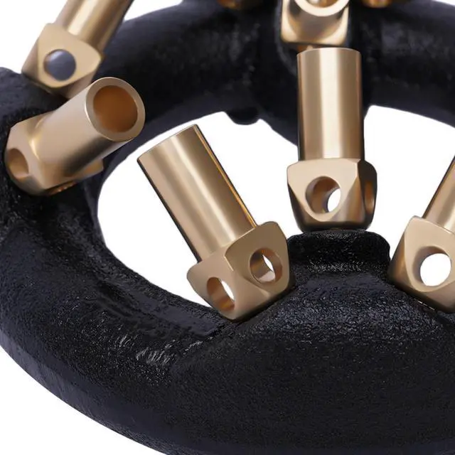 Alt view image 6 of 7 - 10 Tips Jet Burner Natural Gas Propane Jet Burner Round Brass Nozzle Jet Burner Kitchen Stove Burner with 10 Head for Fryer Boiler Wok Home Hotel Restaurant (10 Tips)
