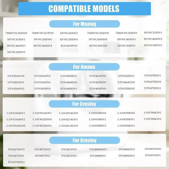Alt view image 7 of 7 - W11307244 W10682535 Washer Lid Lock & W10837741 Lid Strike Compatible with Whirlpool Models WTW4855HW2 WTW4855HW3 WTW4915EW1, Washing Door Latch Replaces W10838613 W10838613VP