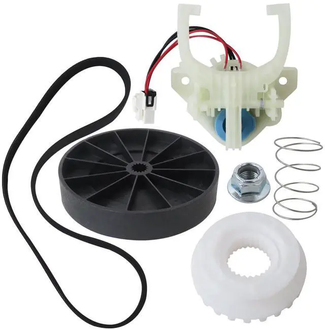Main image of WH03X30517 Washer Shift Actuator, WH01X27538 Drive Belt, WH05X24185 Clutch, WH01X24434 Spring, WH03X32097 Pulley for GE Washing Machine GTW460ASJ6WW GTW490ACJ3WS