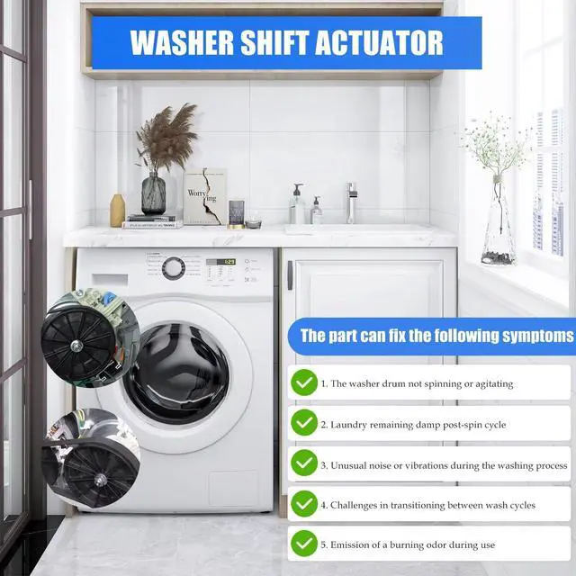 Alt view image 4 of 7 - Upgrded WH03X30517 Washer Shift Actuator & WH01X27538 Drive Belt & WH05X24185 Clutch & WH01X24434 Spring for GE Washing Machine PTW700BPT0DG PTW905BPT0RS PTW705BST0RS PTW905BST0WS, Update by