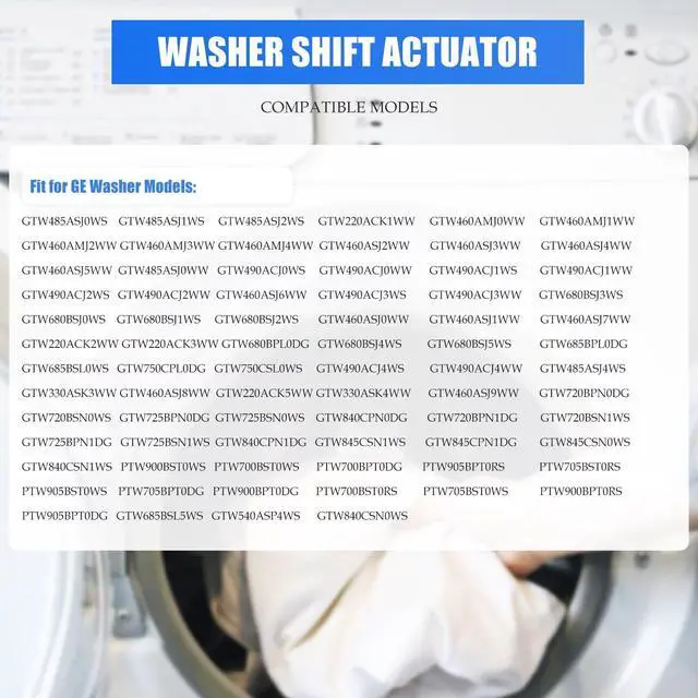 Alt view image 5 of 7 - Upgrded WH03X30517 Washer Shift Actuator & WH01X27538 Drive Belt & WH05X24185 Clutch & WH01X24434 Spring for GE Washing Machine PTW700BPT0DG PTW905BPT0RS PTW705BST0RS PTW905BST0WS, Update by
