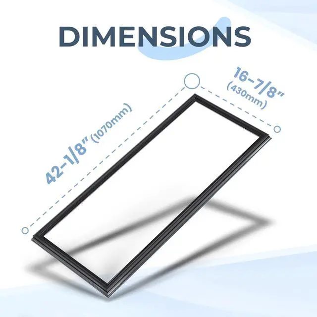 Alt view image 2 of 7 - W10830055 Refrigerator French Door Gasket Seal Compatible with Whirlpool Refrigerator Freezer W10163991 W10191105 W10443238 AP6027230 Appliance Gasket Ap Door Ref Fd Replacement Only Black