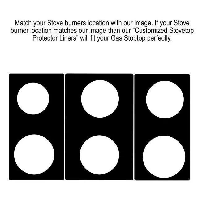 Alt view image 2 of 6 - Premium Plus Stove Protectors for GE Gas Range Model CGS995EEL1DS, Custom Cut, Easy to Clean Stove Liner, Made in the USA