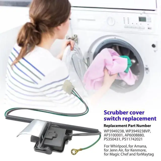 Alt view image 6 of 7 - 3949238 Washer Lid Switch Compatible for Whirlpool & Kenmore 11022622100, 11022442100, 11022432100, 11022422100, 11022294100, 11022292100, 11021894000