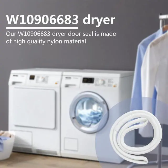 Alt view image 3 of 6 - Updated W10906683 PS11731610 Dryer Door Seal Fit for Whirlpool WGD5010lW0 CED7006GW0 CED147SBW0 CGD7006GW0 CGD147SDW3 CGD147SDW2 by